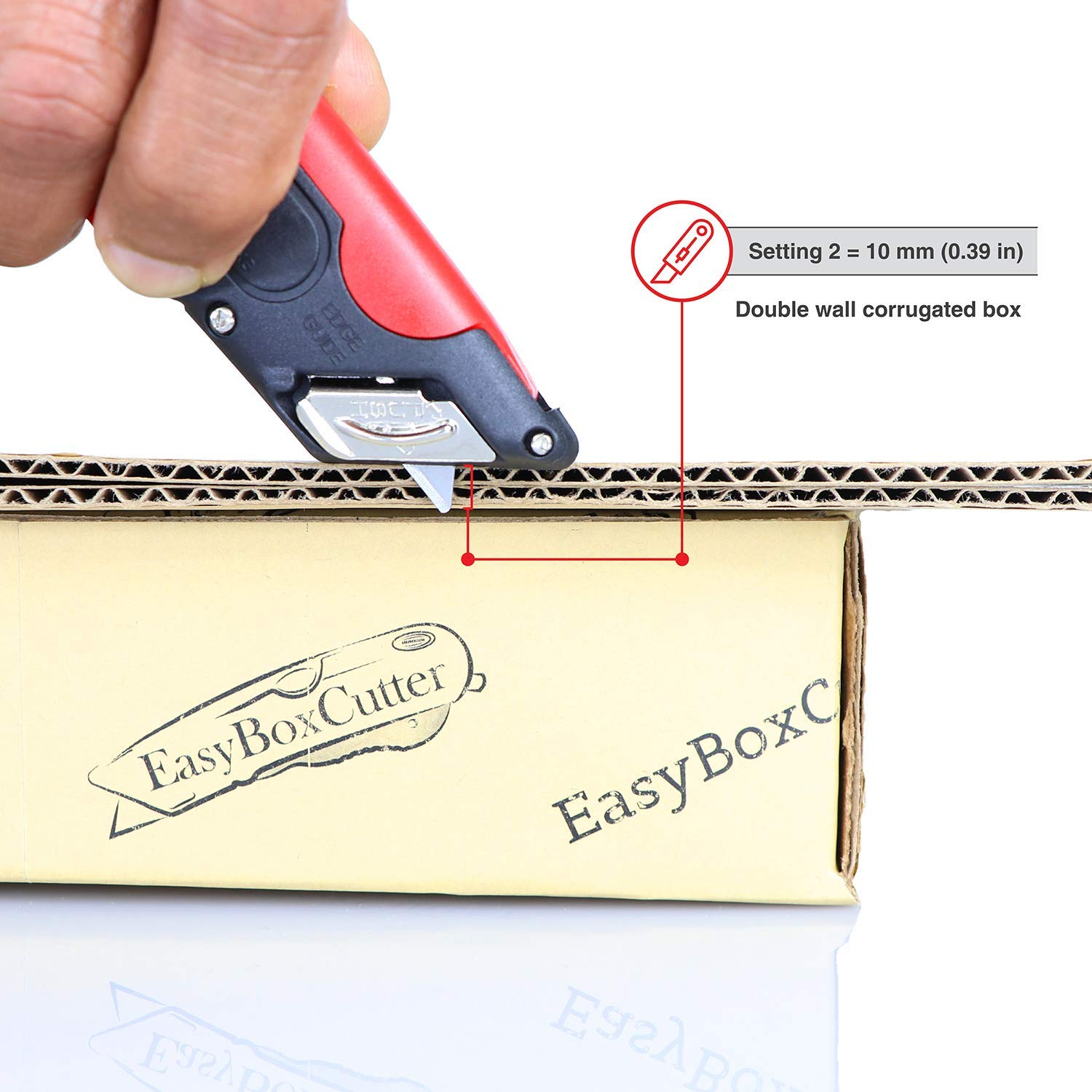 Easy Cut 2000 Red Box Cutter Standard Replacement Blades Edges Guide