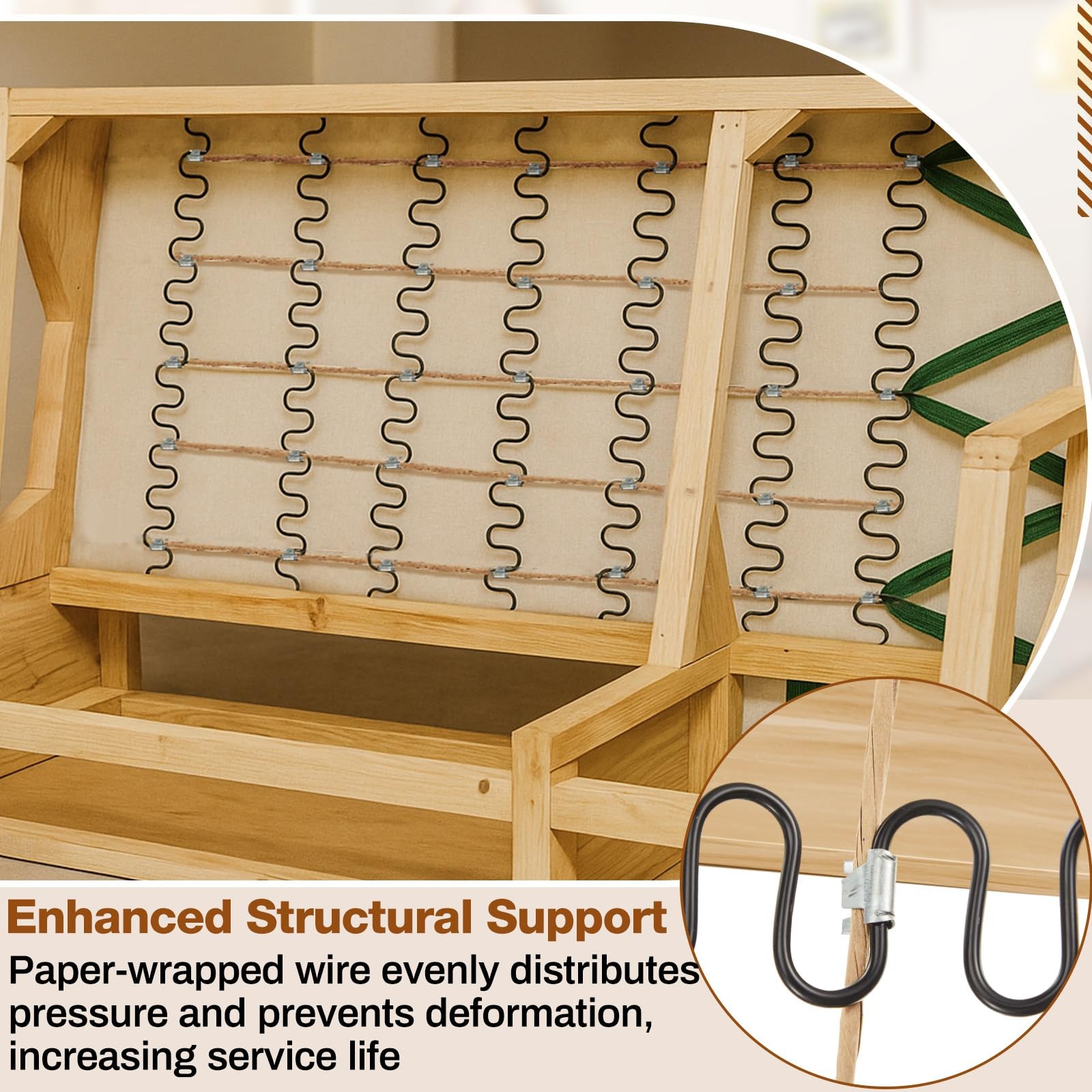 Upholstery Stay Wire for Sofa Furniture Springs 40ft Paper Wrapped Wire 9 Gau...