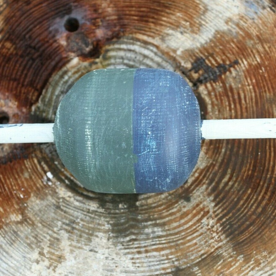 Vintage Style Commercial Fishing Net Marker Weathered Look Wood Buoy, WF-1