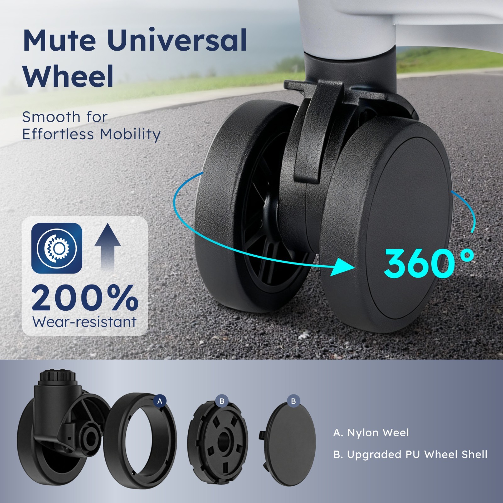 Luggage Aluminum Frame Liggage Hard Shell Travel Suitcase w/ USB Port TSA Lock