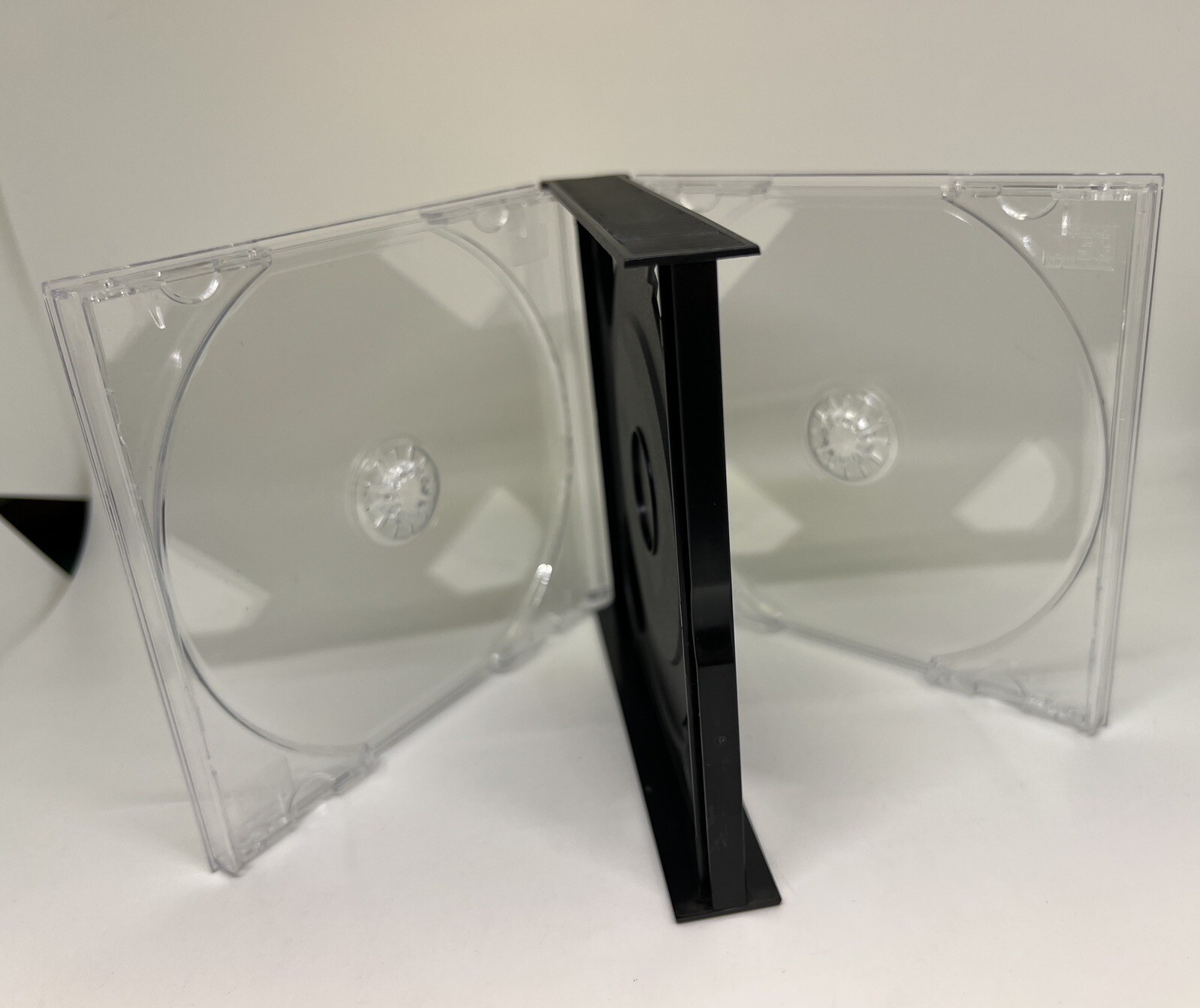 10 NEW CHUBBY 24MM DOUBLE (2) CD CASE WITH CLEAR TRAY, ASSEMBLED, 1057Q+KC02PK