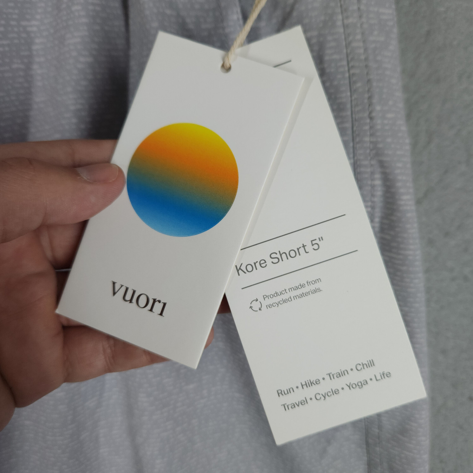 NEW Vuori Kore Shorts Mens XXL 2XL Gray Lined 5" Inseam Performance Athletic NWT