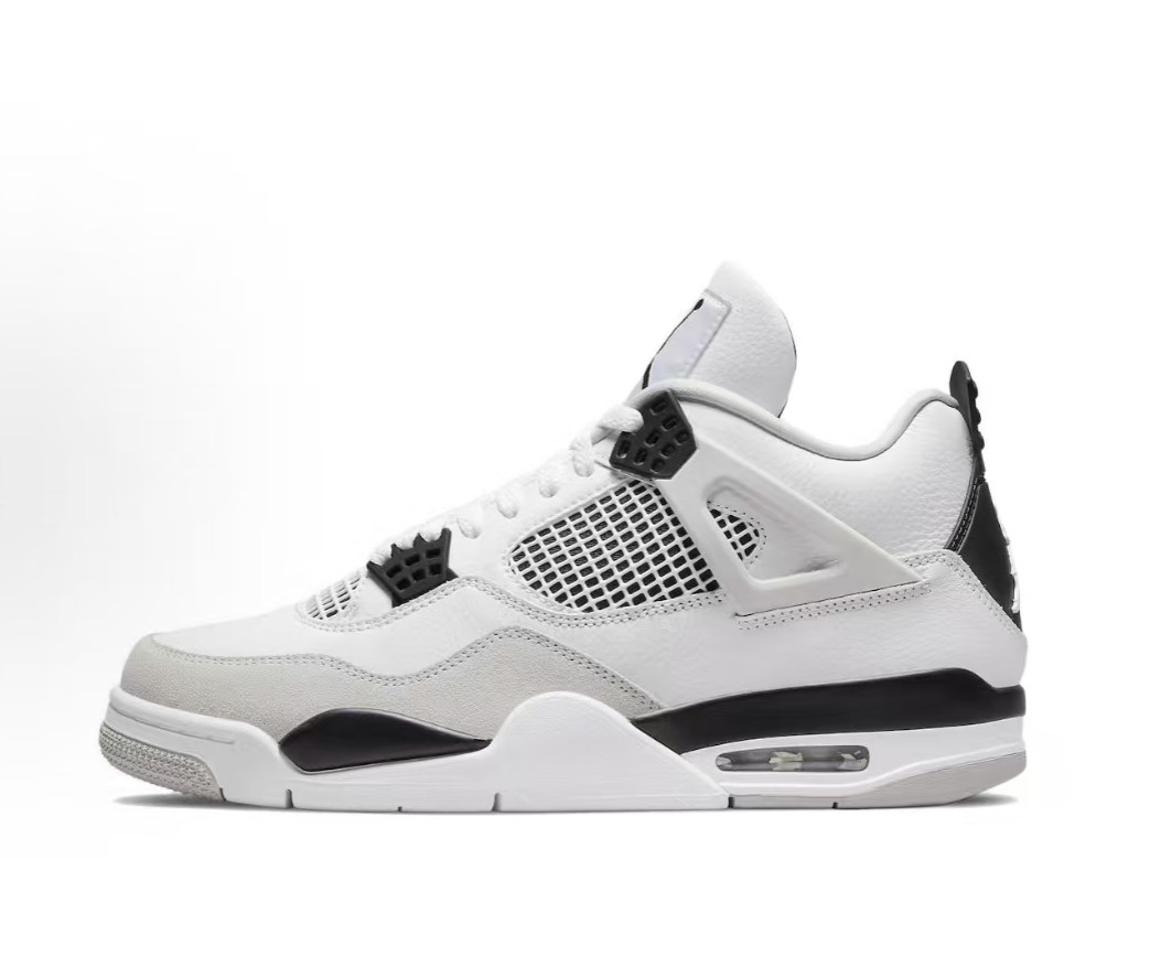 Jordan 4 Retro ''military black'' Trendy Mid-top Basketball Shoes