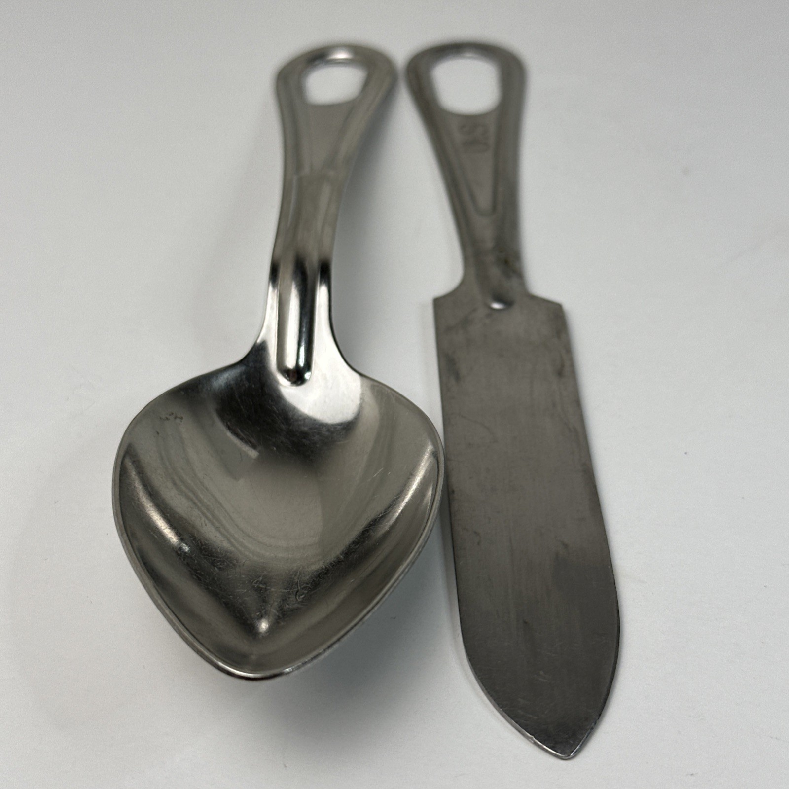 USGI Vintage Military Mess Kit Knife & Spoon Utensils Used