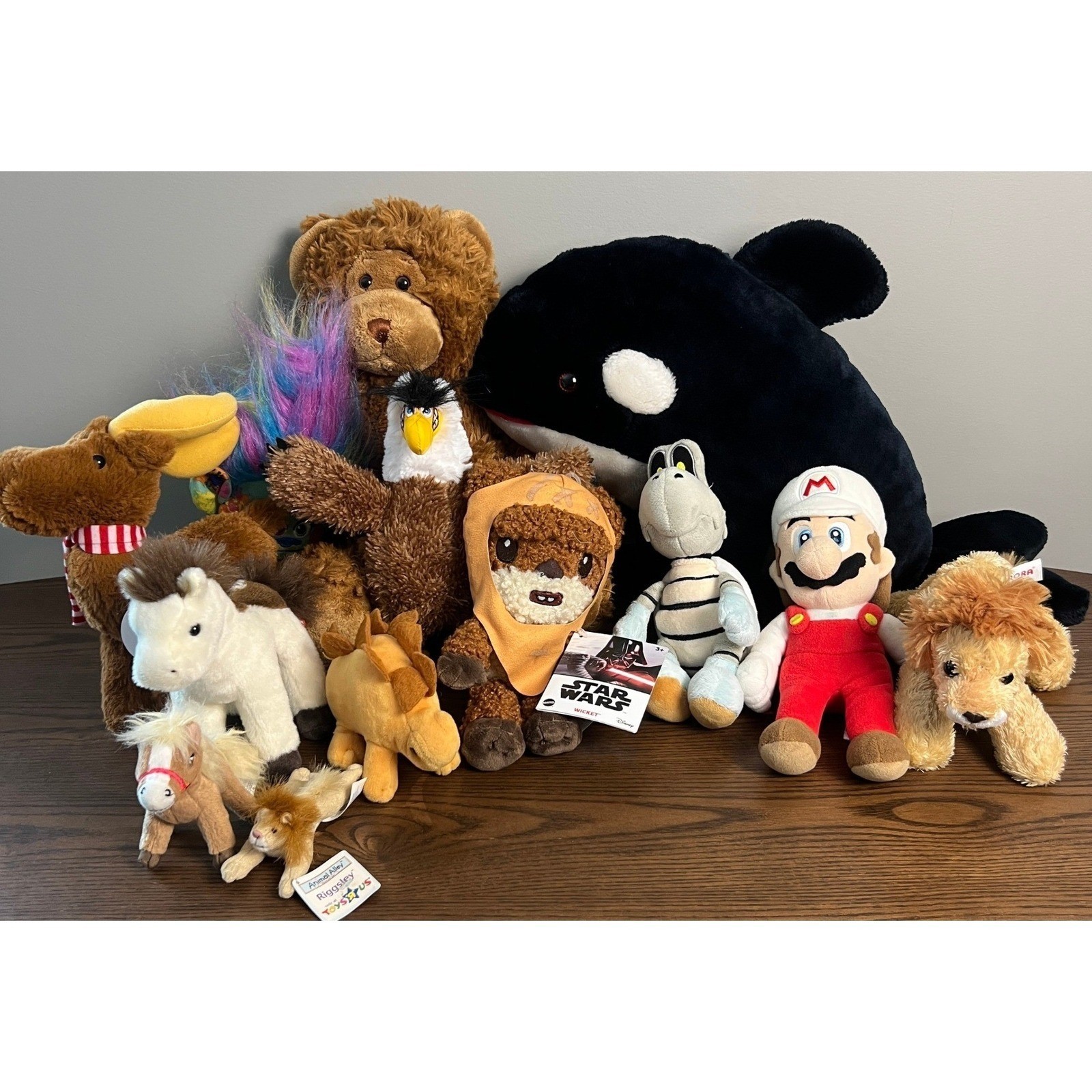 Plush Toys Collection Star Wars Mario Dry Bones Lion Troll Shamu Lot of 13