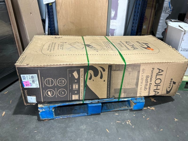 Bootz Aloha 60x30 Alcove Soaking Bathtub Right Drain White