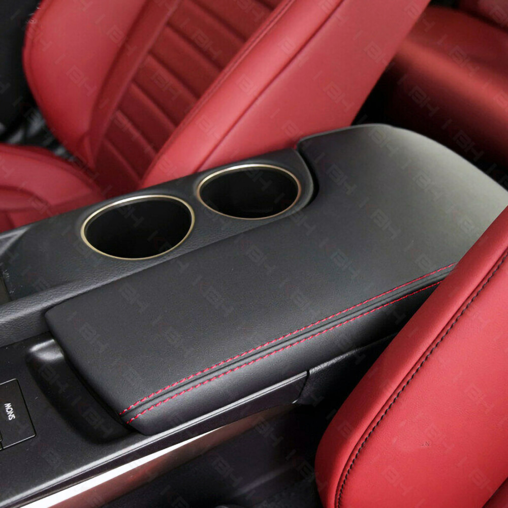 Fits 14-17 Lexus IS200t IS250 IS300 IS350 Leather Console Lid Armrest Cover Red