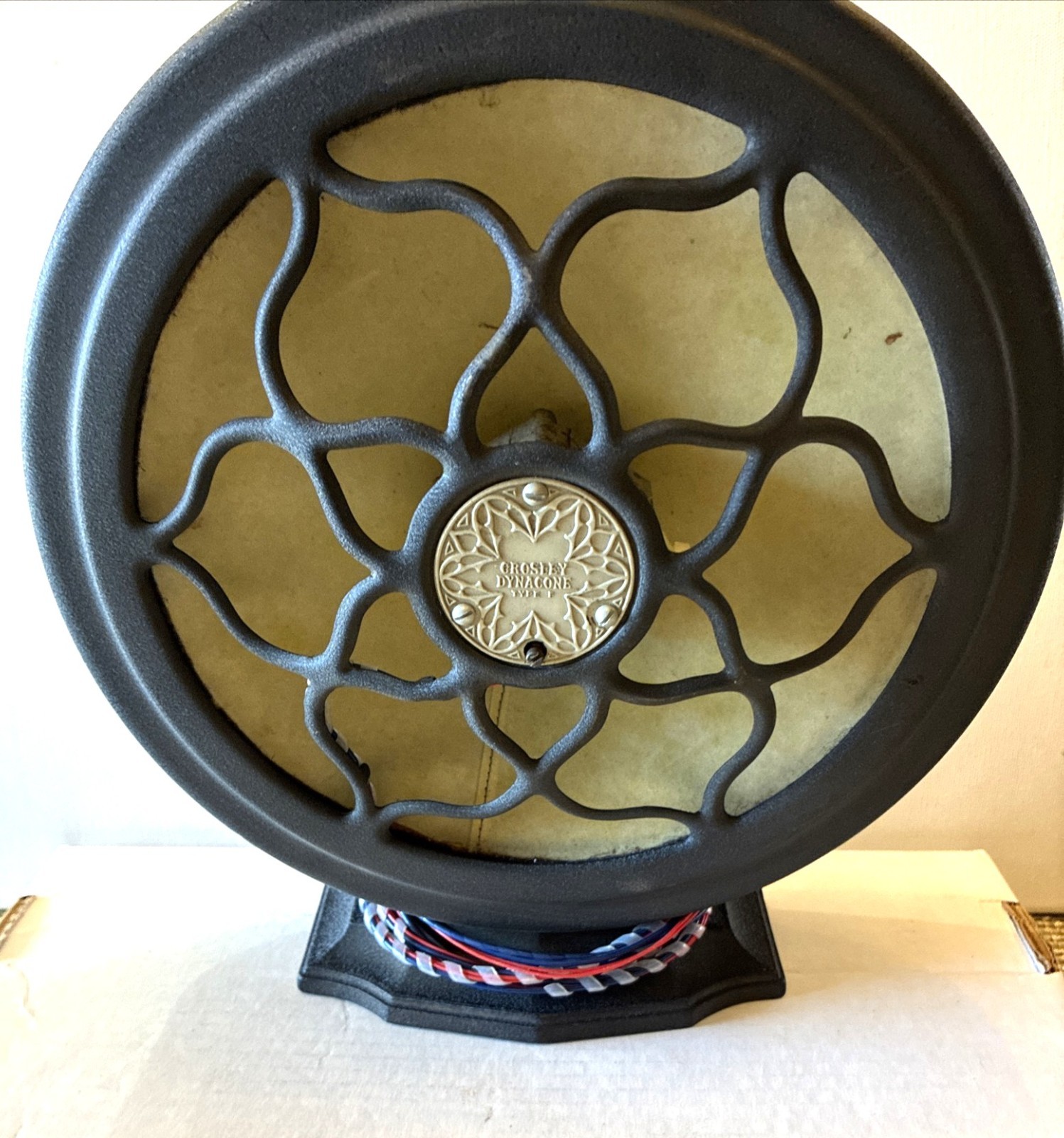 Antique Crosley Dynacone Type F Radio Speaker