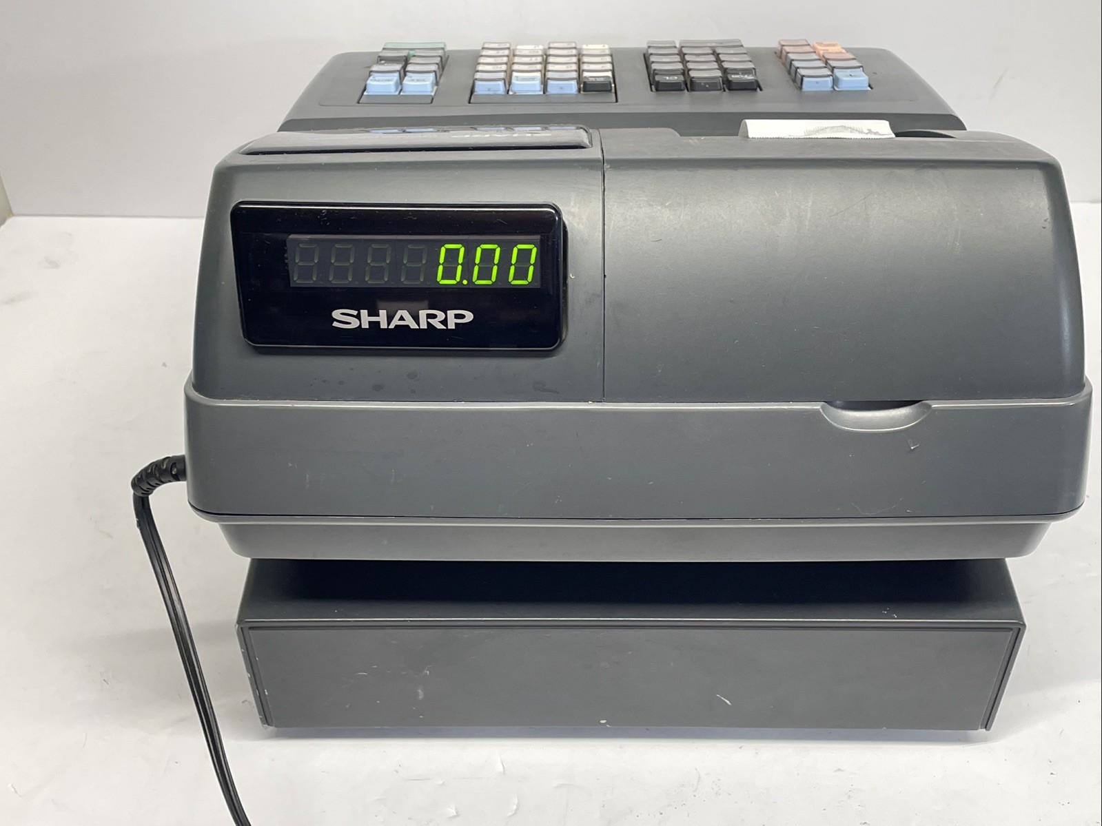 Sharp XE-A22S Electronic Cash Register Thermal Print Tested No Key Read Desc