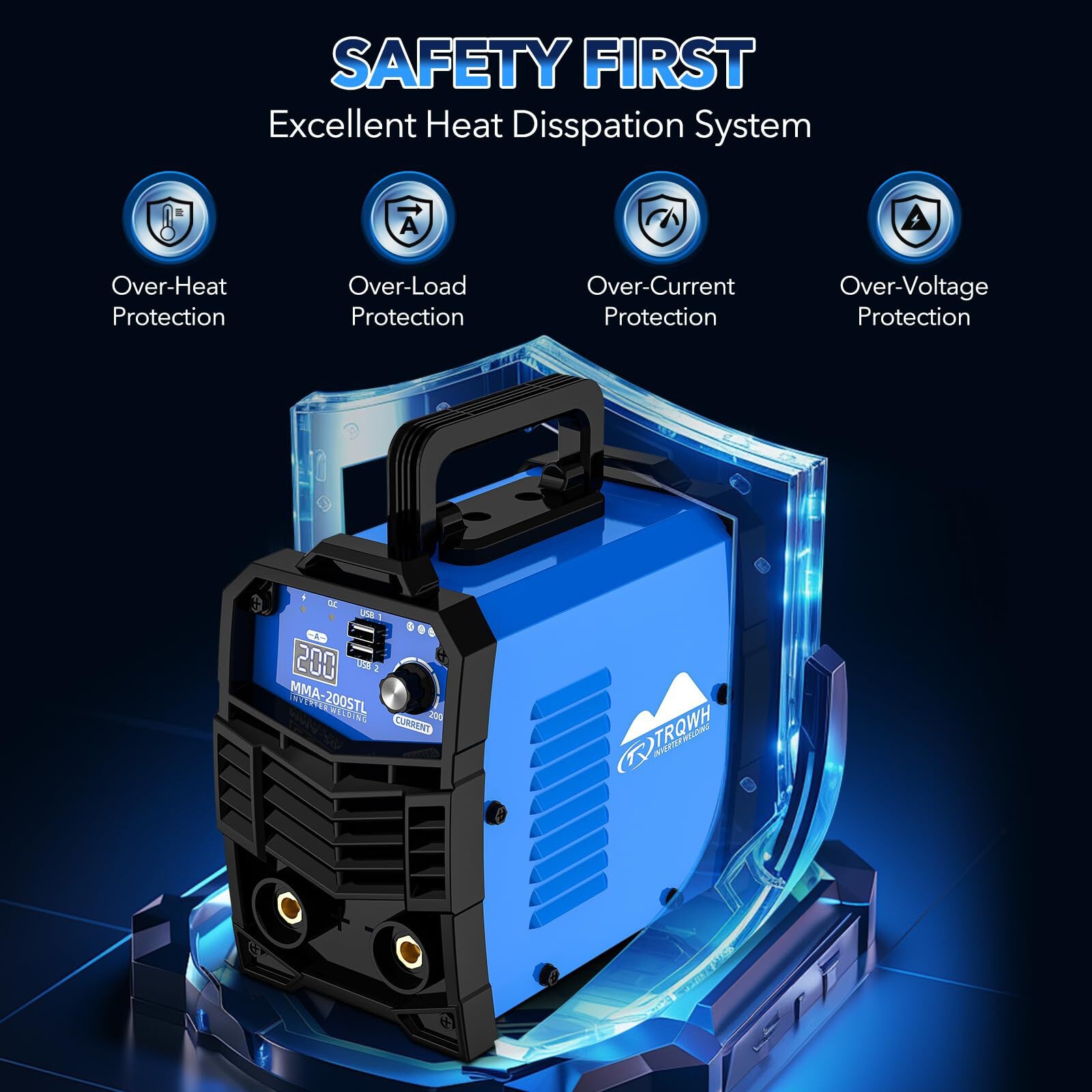 200A Stick Welder, 110V Portable ARC Welding Machine with Digital Display & IGBT