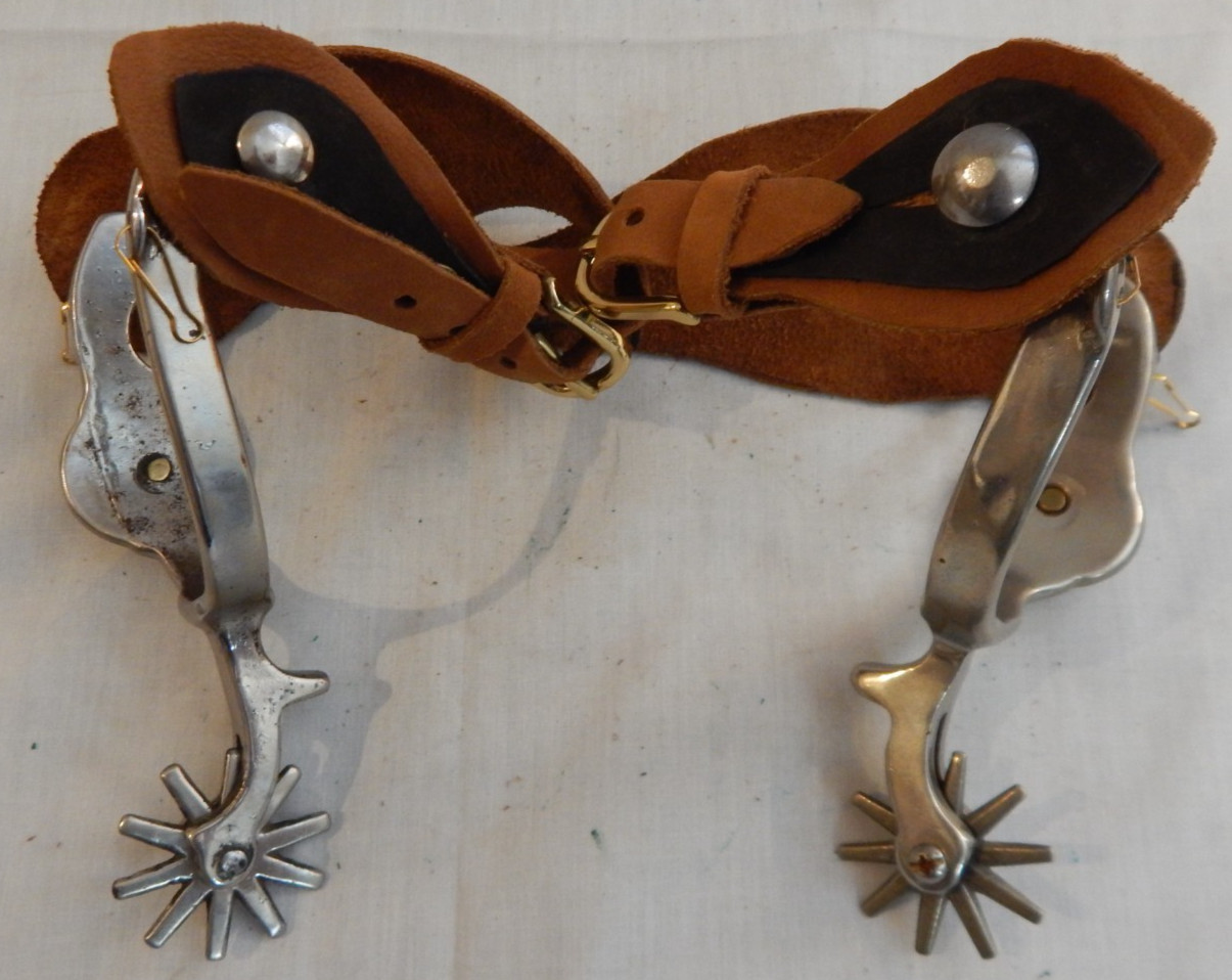 Horse in Horseshoe design Western Cowboy Spurs - 136
