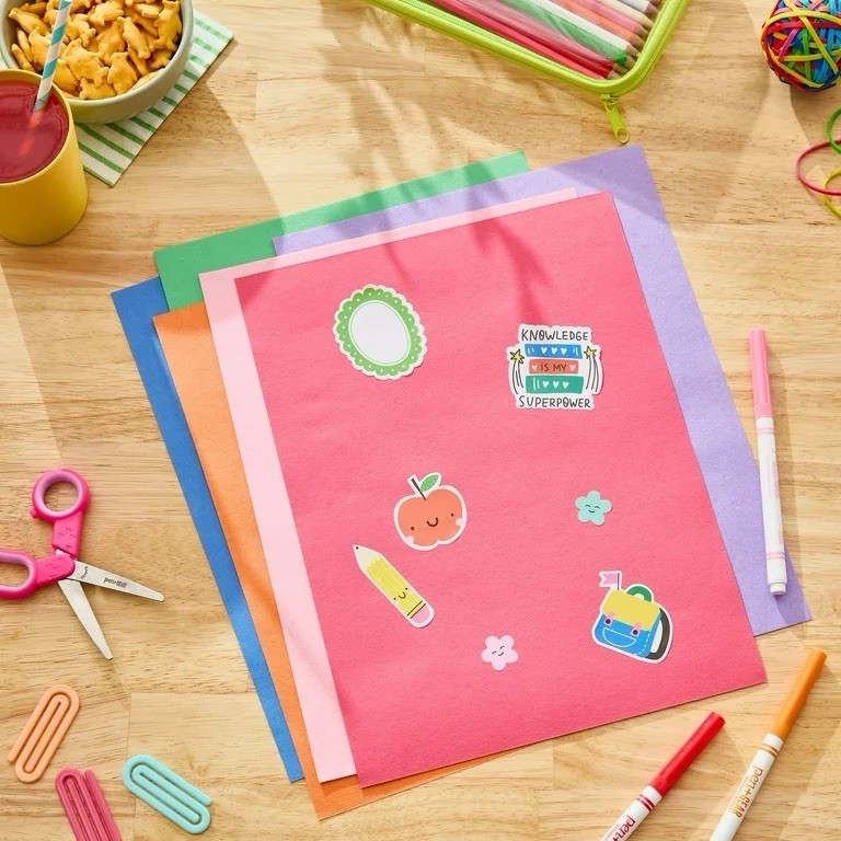 Pen & Gear Construction Paper, Black, 9" x 12", 50 Sheets