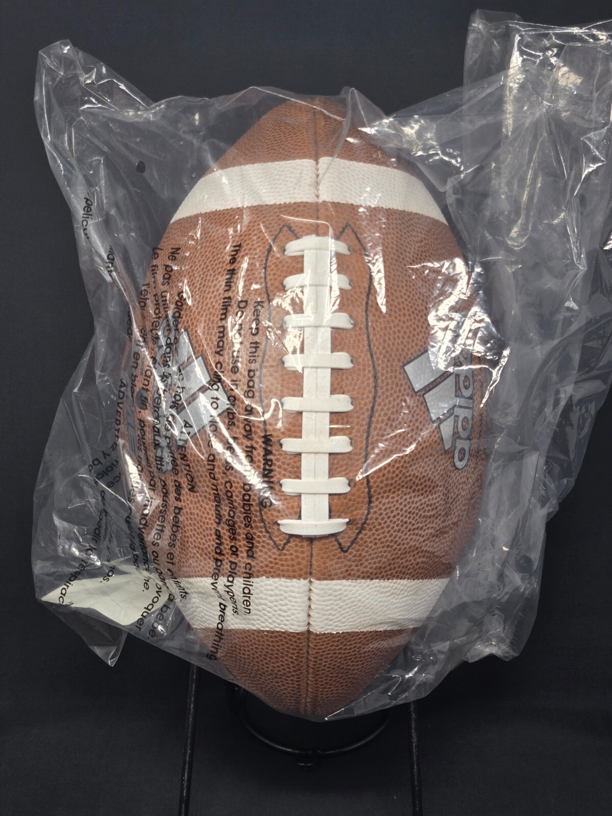 Adidas DIME Football Silver NFHS Official Size Leather Made in USA CL6491 NEW