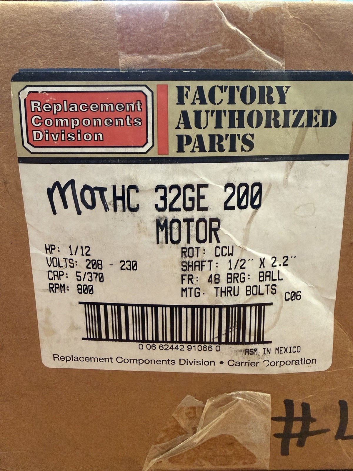 Carrier Condenser Fan Motor HC32GE200 | Carrier