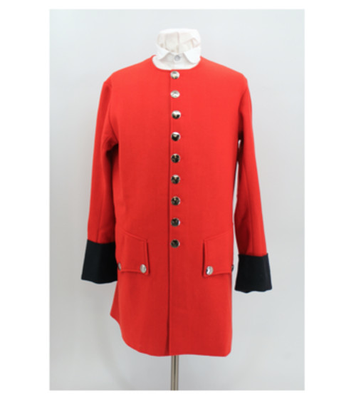 Red Wool Sleeved Waistcoat with Blue Cuffs Size 46 / XL