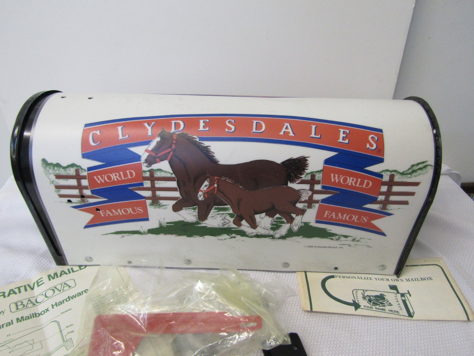 very rare 1988 ANHEUSER BUSCH CLYDESDALES mailbox new no box free shipping