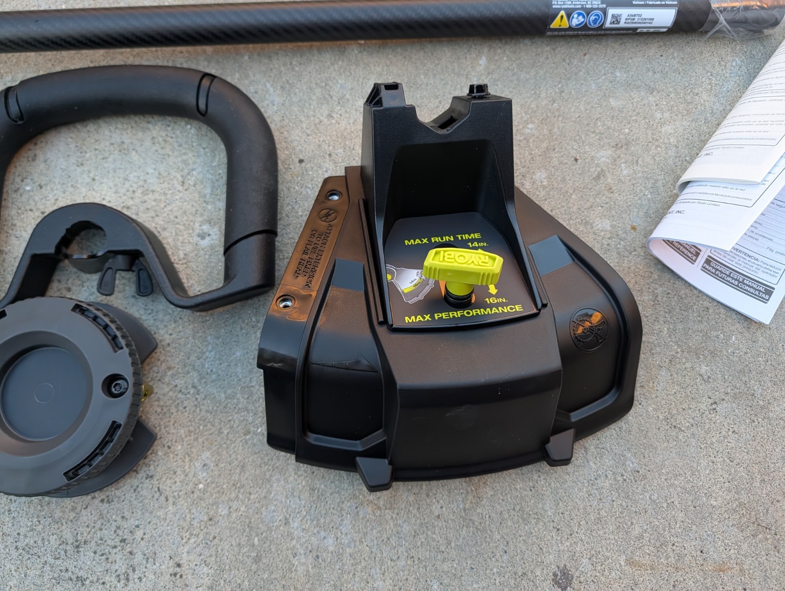 NEW OB RYOBI RY40HPST01 40V Brushless 16" Carbon Fiber Shaft String Trimmer