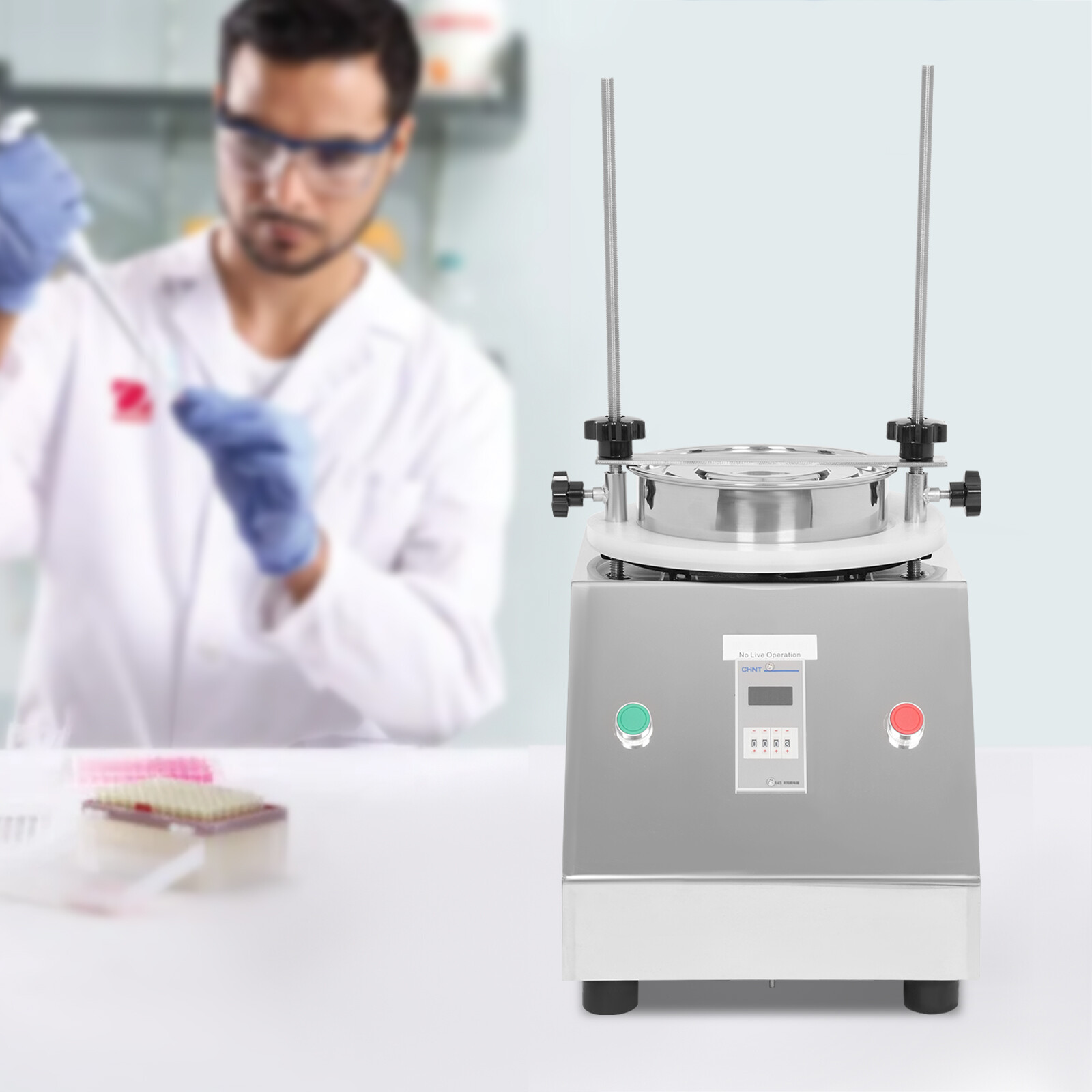 Electric Vibrating Sieve Shaker Lab Sifter Shaker 1-7 Layer Stainless Steel 125W