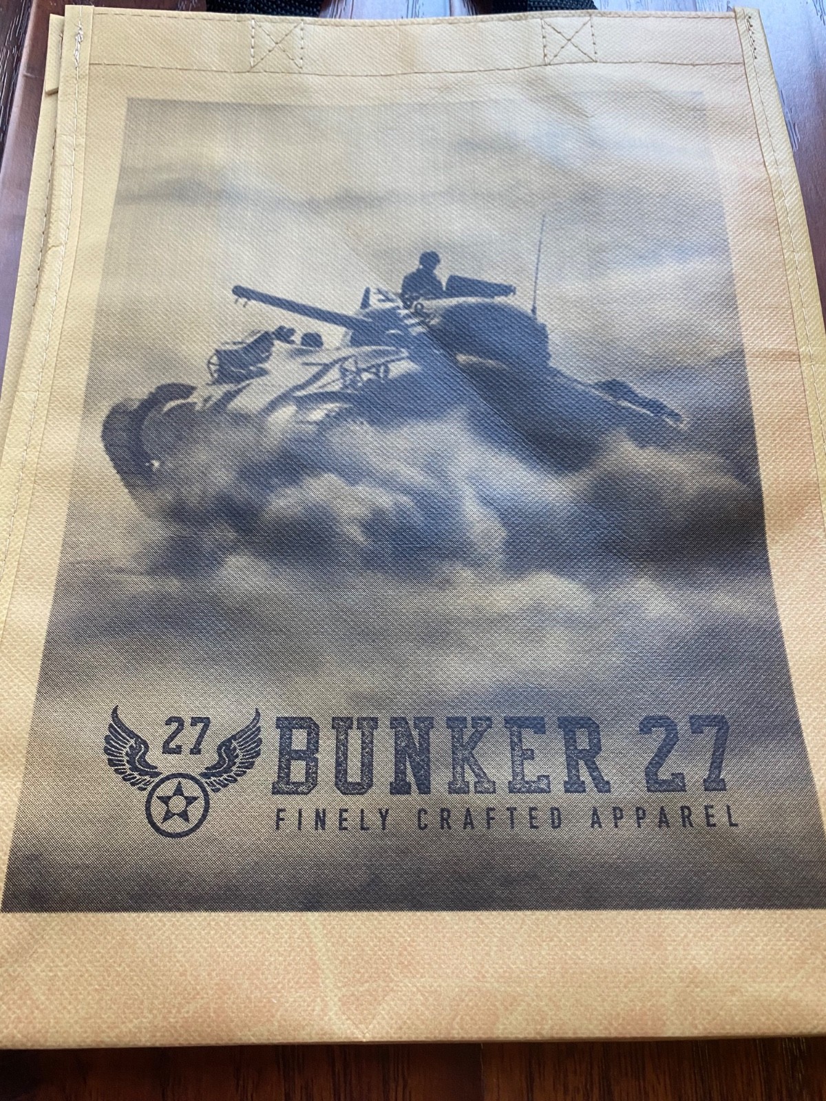 Bunker 27 Gift/Carry Bag with Sherman Tank on both sides of bag