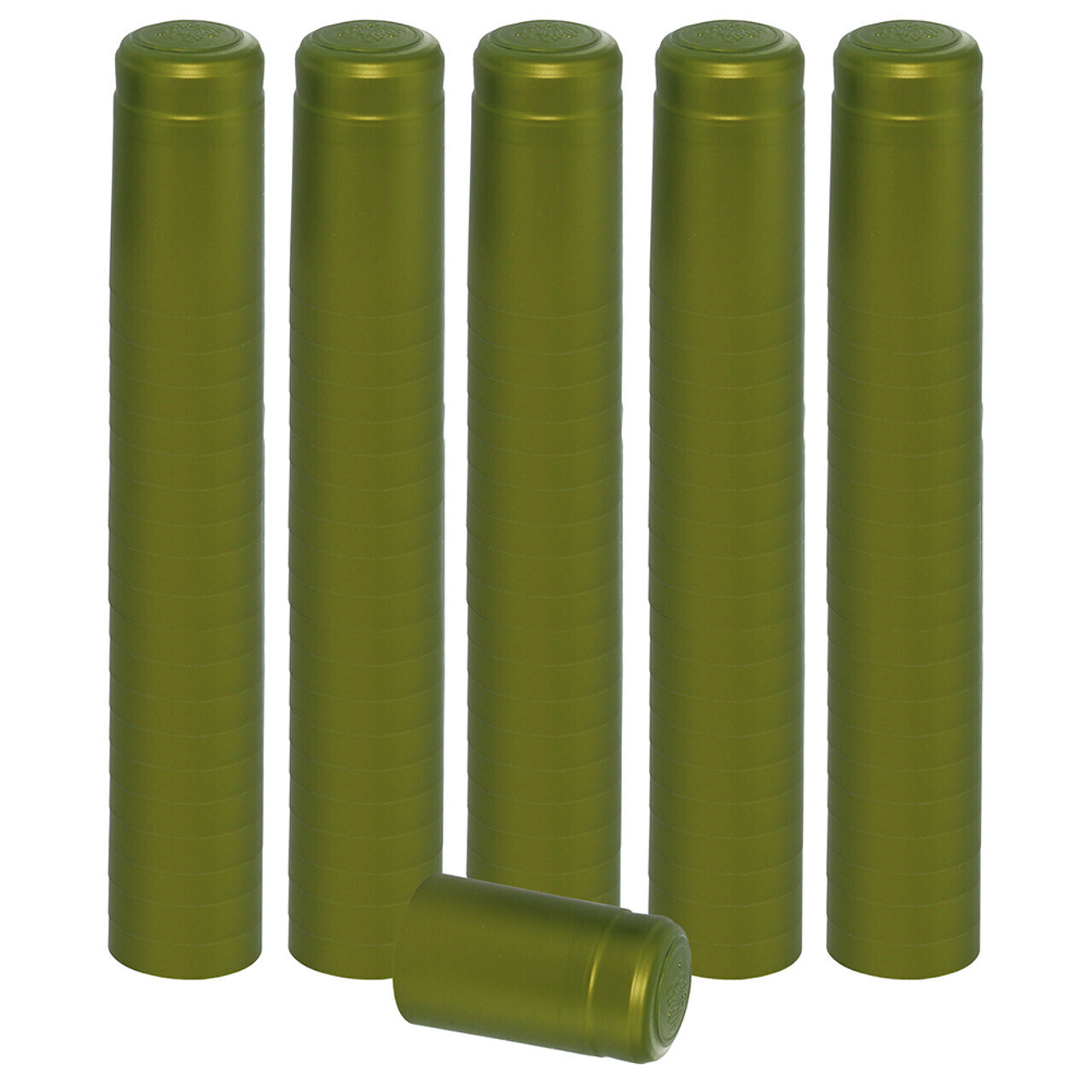 METALLIC LIME GREEN PVC SHRINK CAPSULES 100 Pack