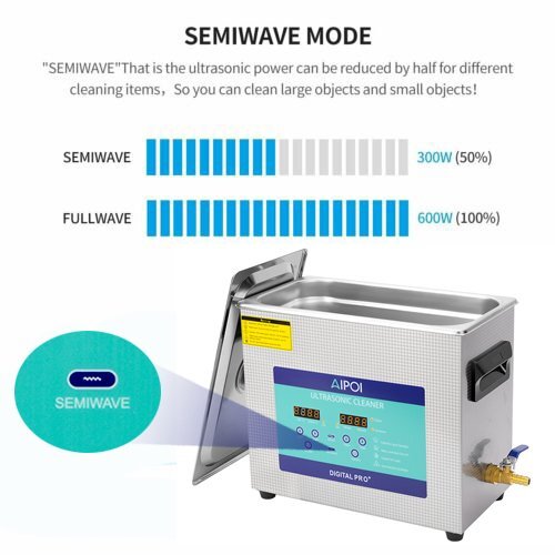 Digital 6.5L Ultrasonic Cleaner Stainless Steel Ultra Sonic Bath Heater Timer US