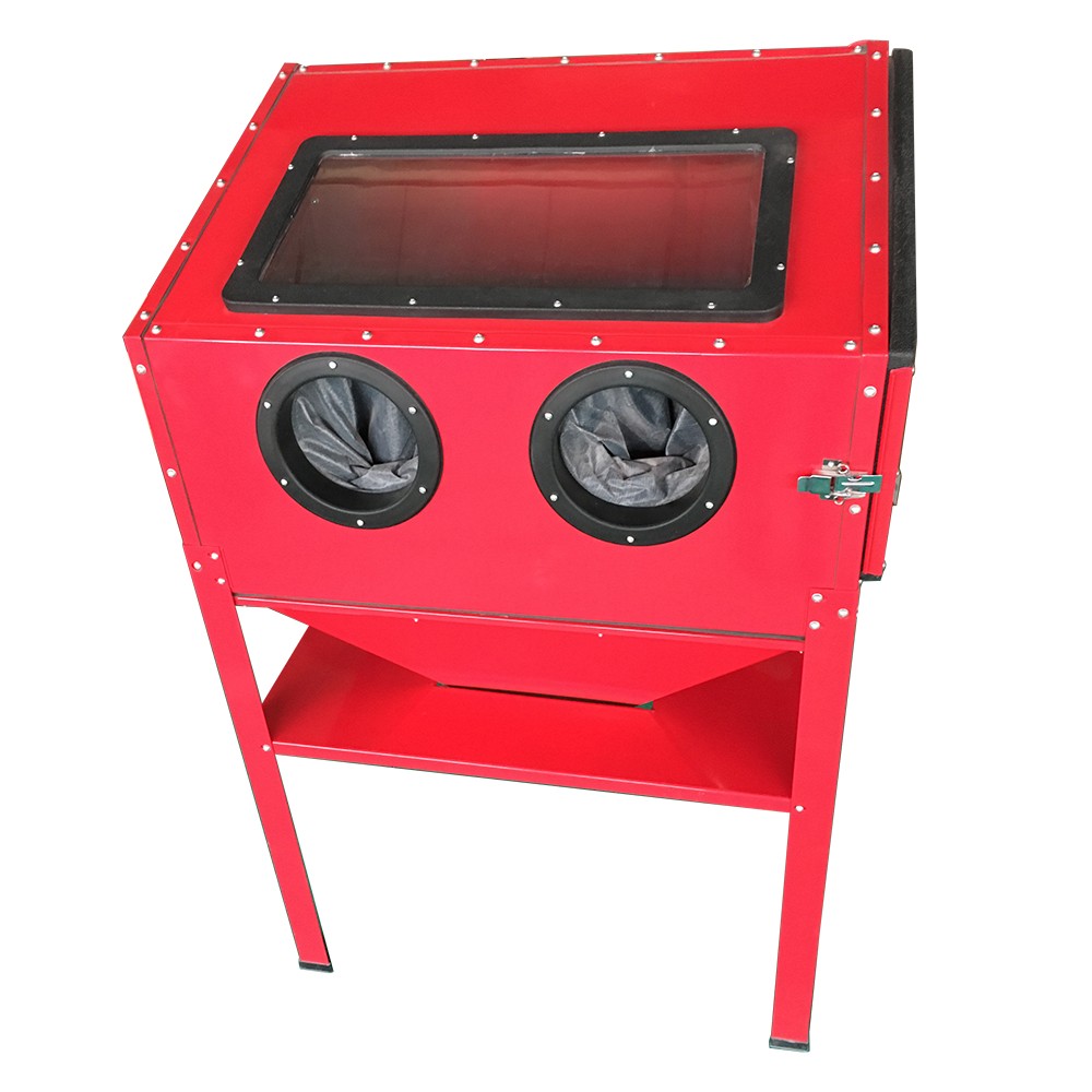 60 GAL SandBlaster Cabinet Bench Top Sand Blaster Large Blast Garage Red