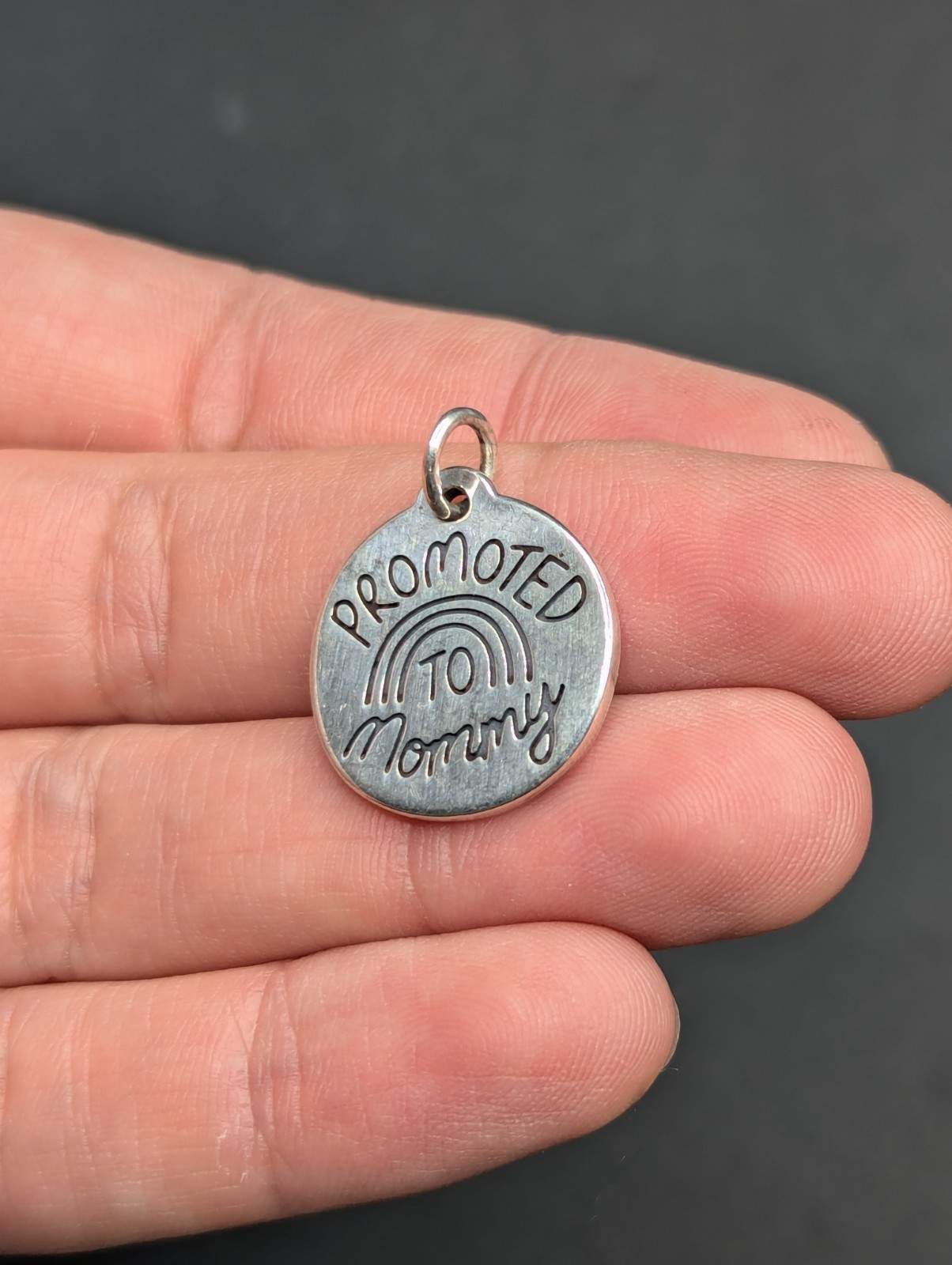 James Avery Promoted To Mommy Sterling Silver Charm Baby Reveal Shower Gift **