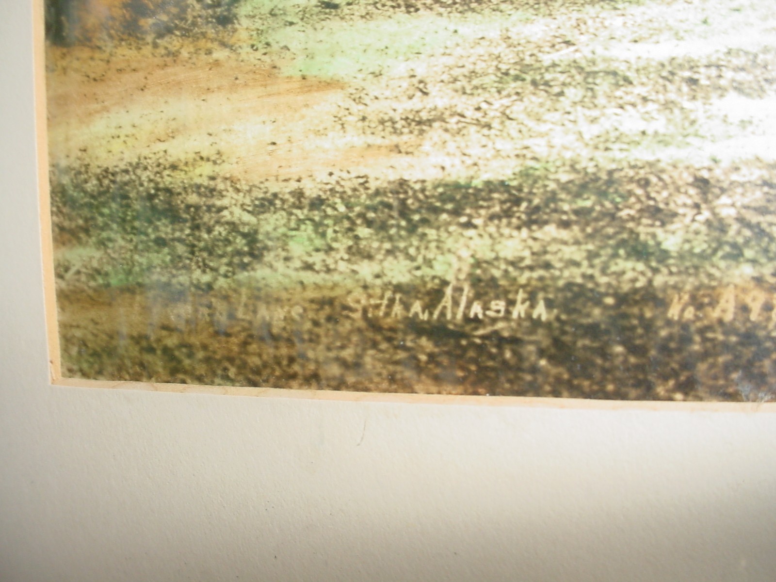 OLD TINTED PHOTOGRAPH LOVERS LANE SITKA ALASKA TOTEM POLES THE PHOTO SHOP