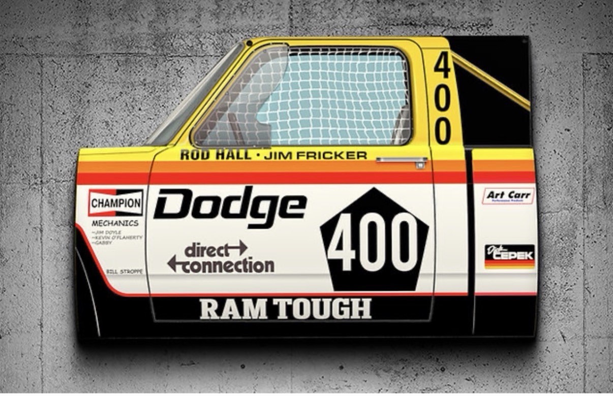 WOW!  1986 Dodge Ram Rod Hall Race Truck Off-road Racing  Curved Sign
