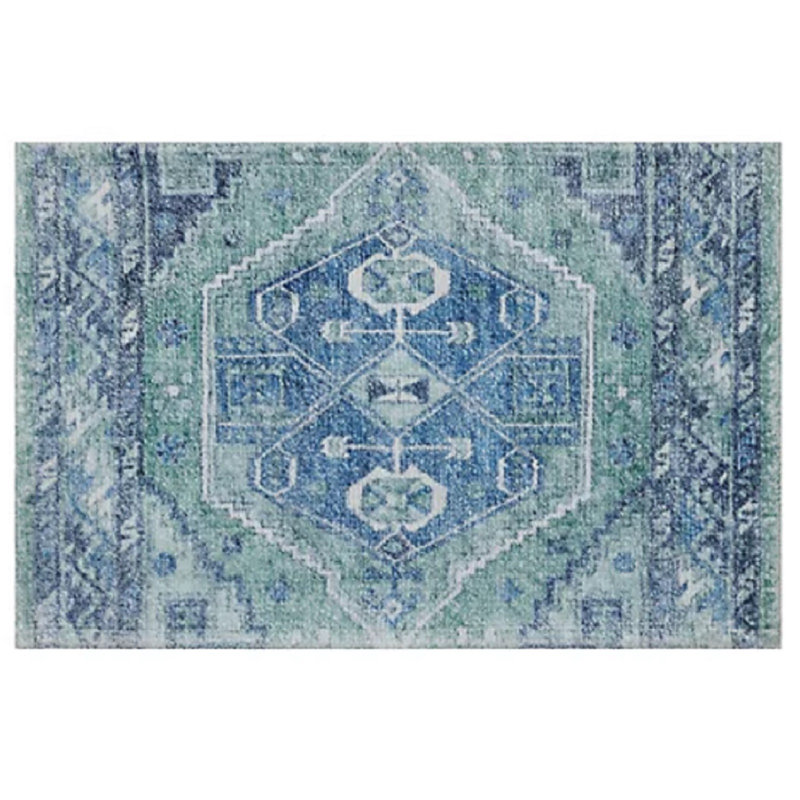 brand new Wild Sage Blue Green Gray Pattern 20x33 inch Rug in 100% Polyester