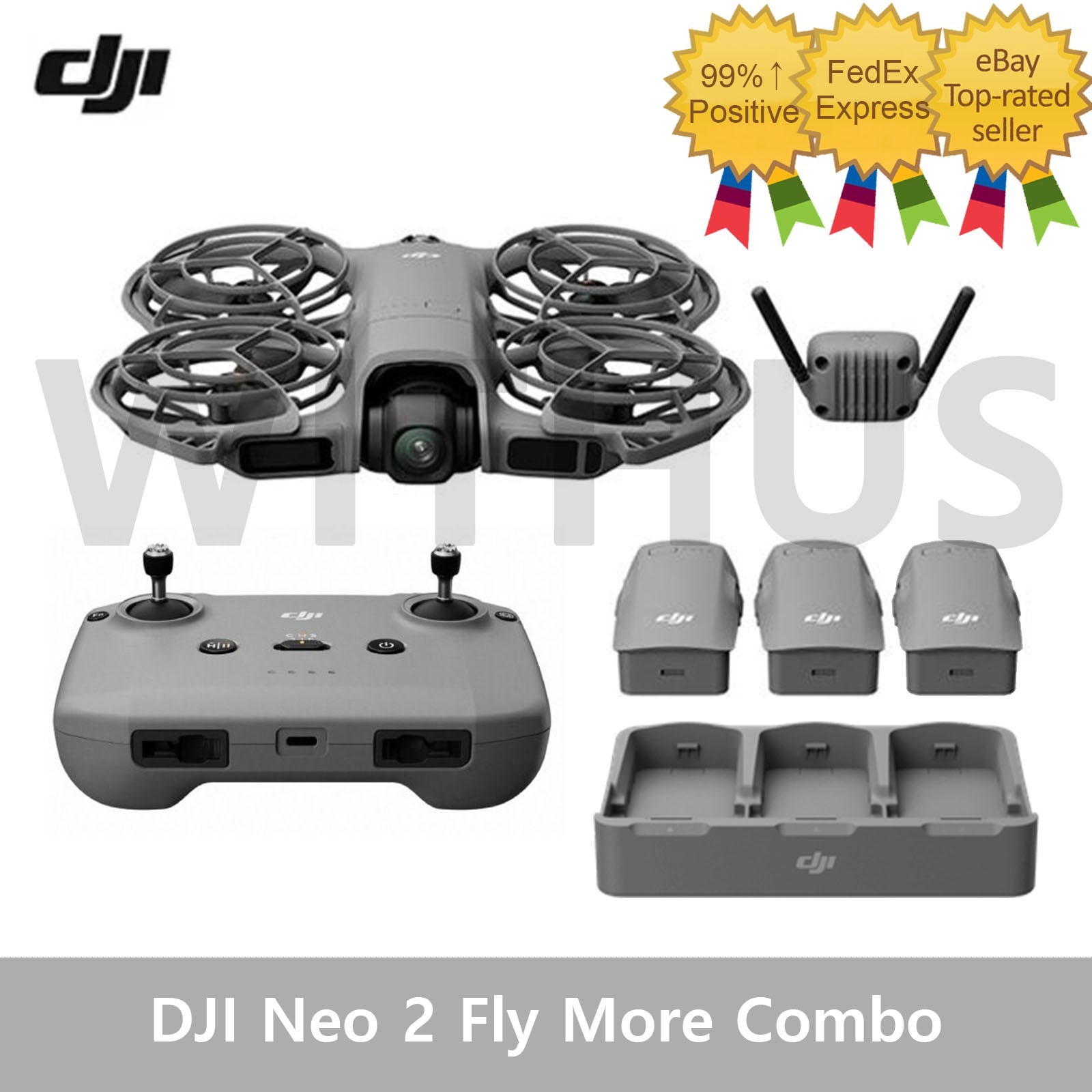 DJI Neo 2 Fly More Combo (3 Battery) Camera Drone / No Tariffs In US=