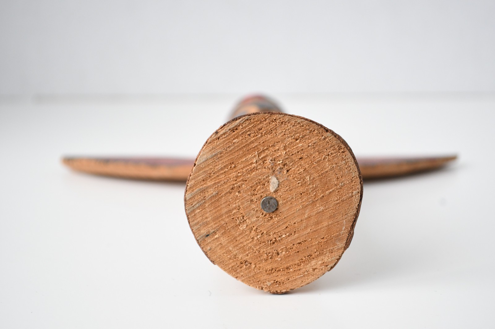 Vintage PWC Cedar Totem Pole Thunderbird Human 1960's 8x5