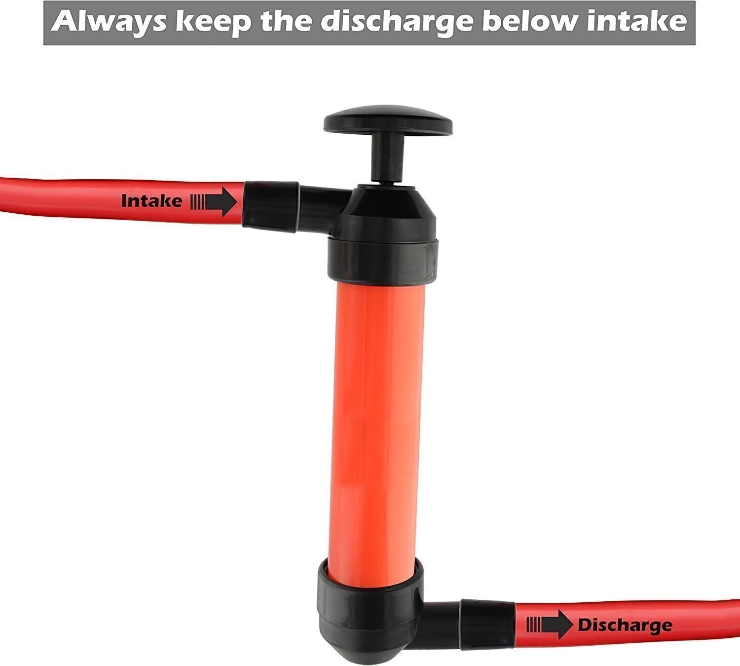 Multi-Use Liquid Transfer Siphon Hand Pump US For Fuel Diesel Oil Kerosene Water