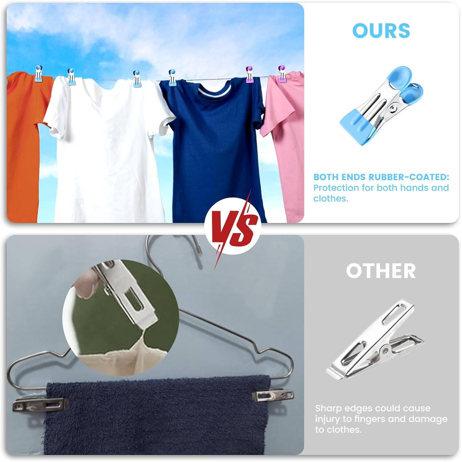 Clothes Pins, Chip Clips,Chip Clips Bag Clips Food Clips 20 Pcs,Towel Clips,Bag