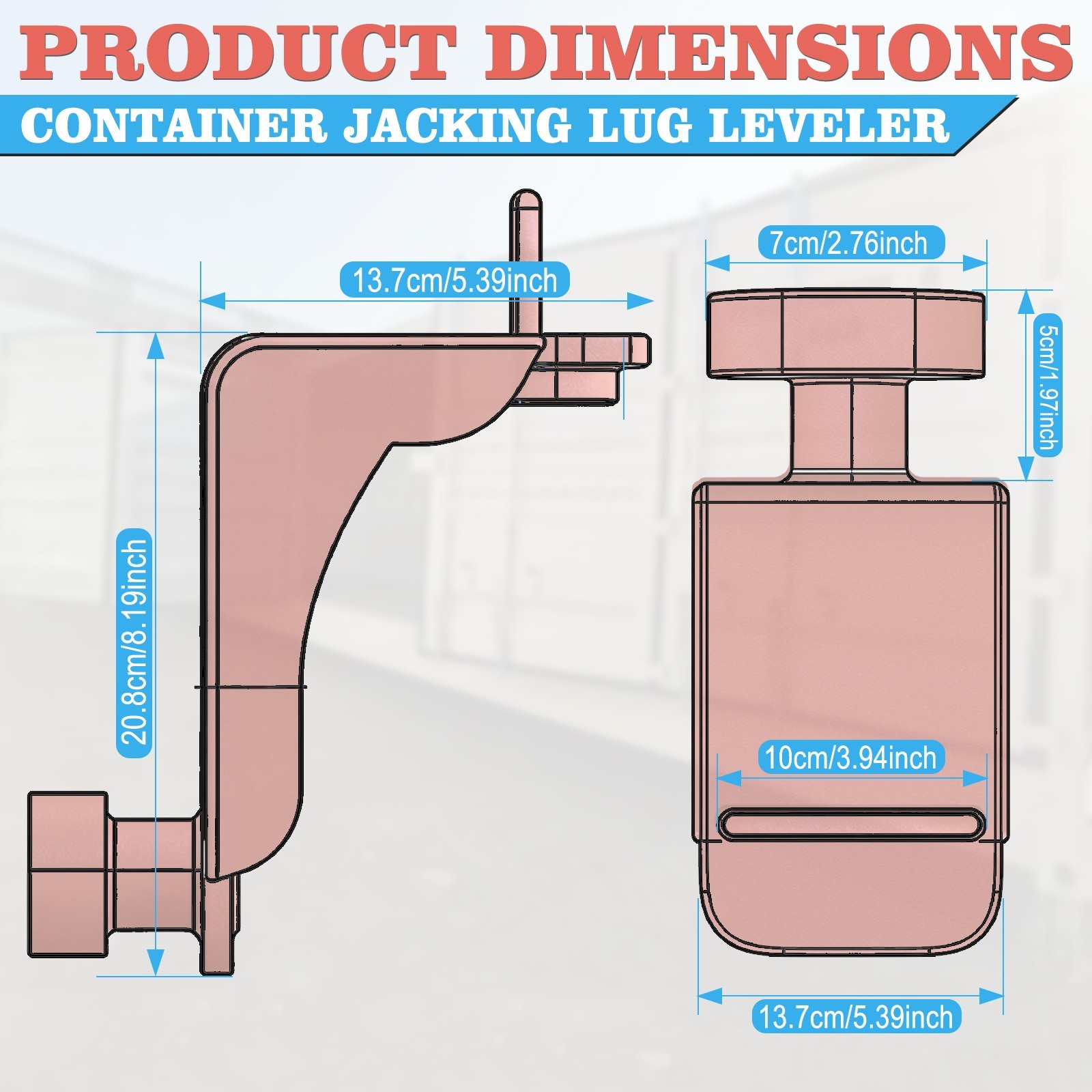 2Pack New upgrade Superior Shipping Container,Jack Lug,Jack Leveling Attachment
