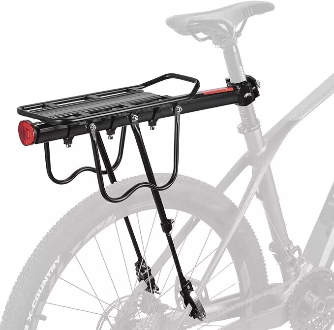 Rear Bike Rack Cargo Rack Alloy Luggage Carrier Bicycle 110 Lbs Capacity Holder