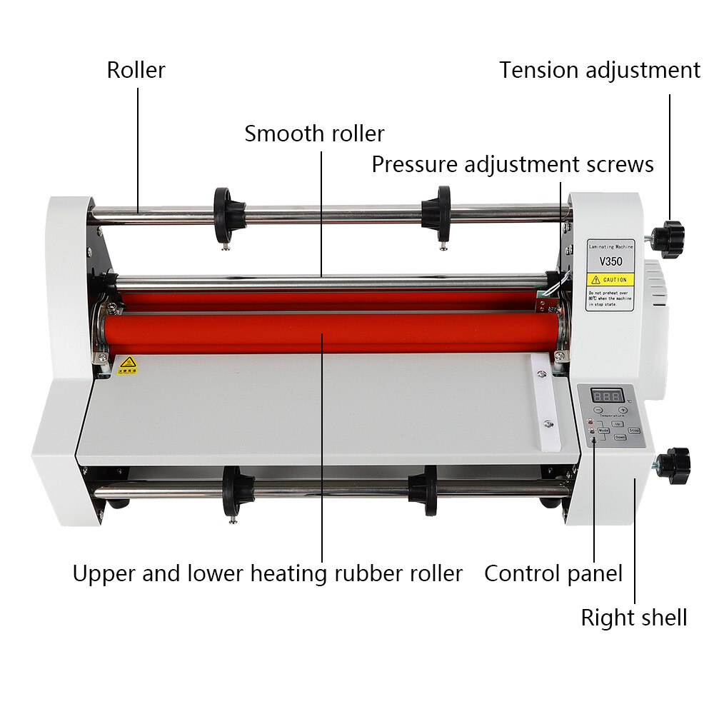 Hot Cold Roll Laminator Single + Dual Sided Digital Display Laminating Machine