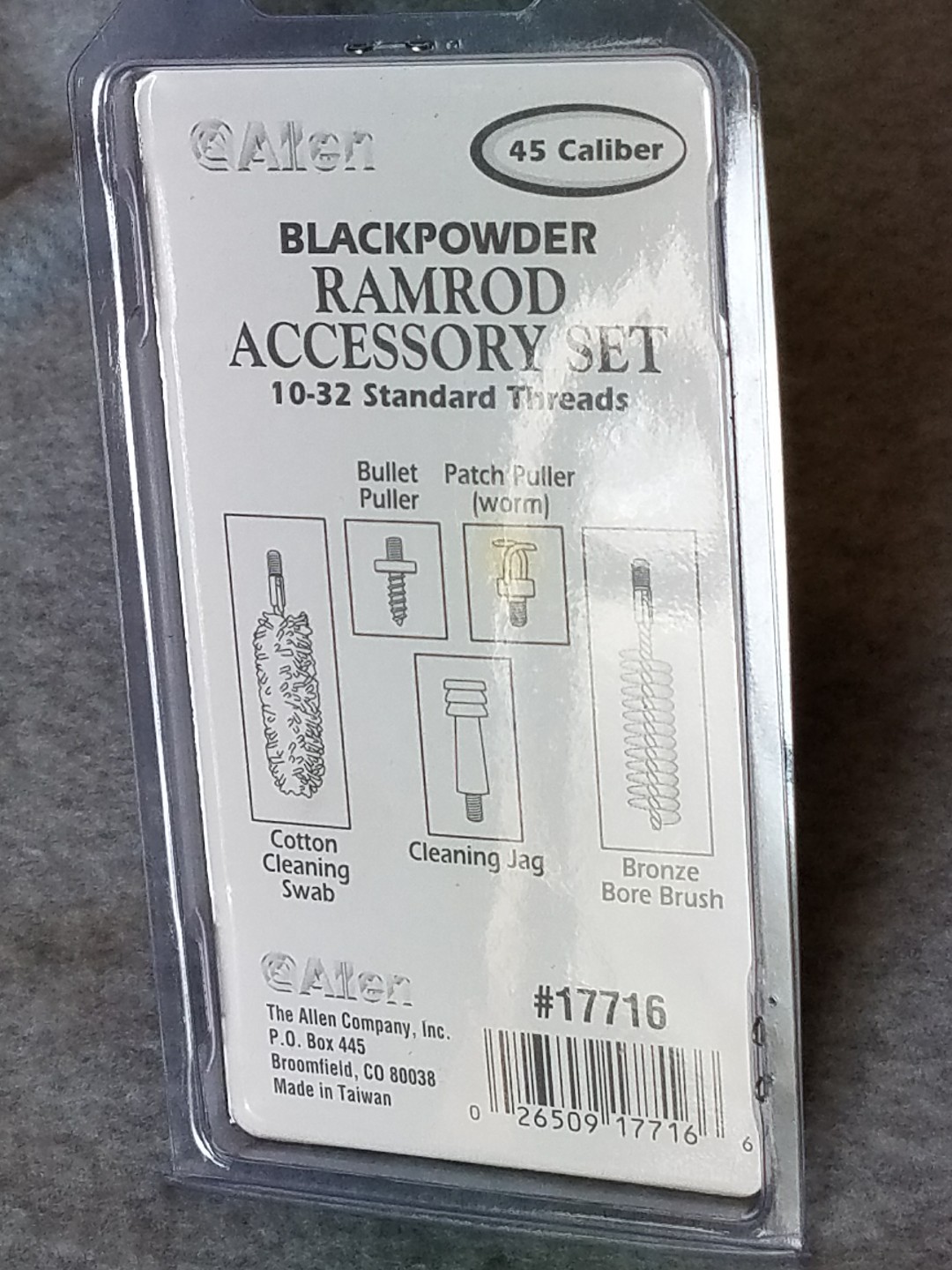 Black Powder 45 cal. 5 Piece Ramrod Accessory Set 10x32 Threads LC010103-22