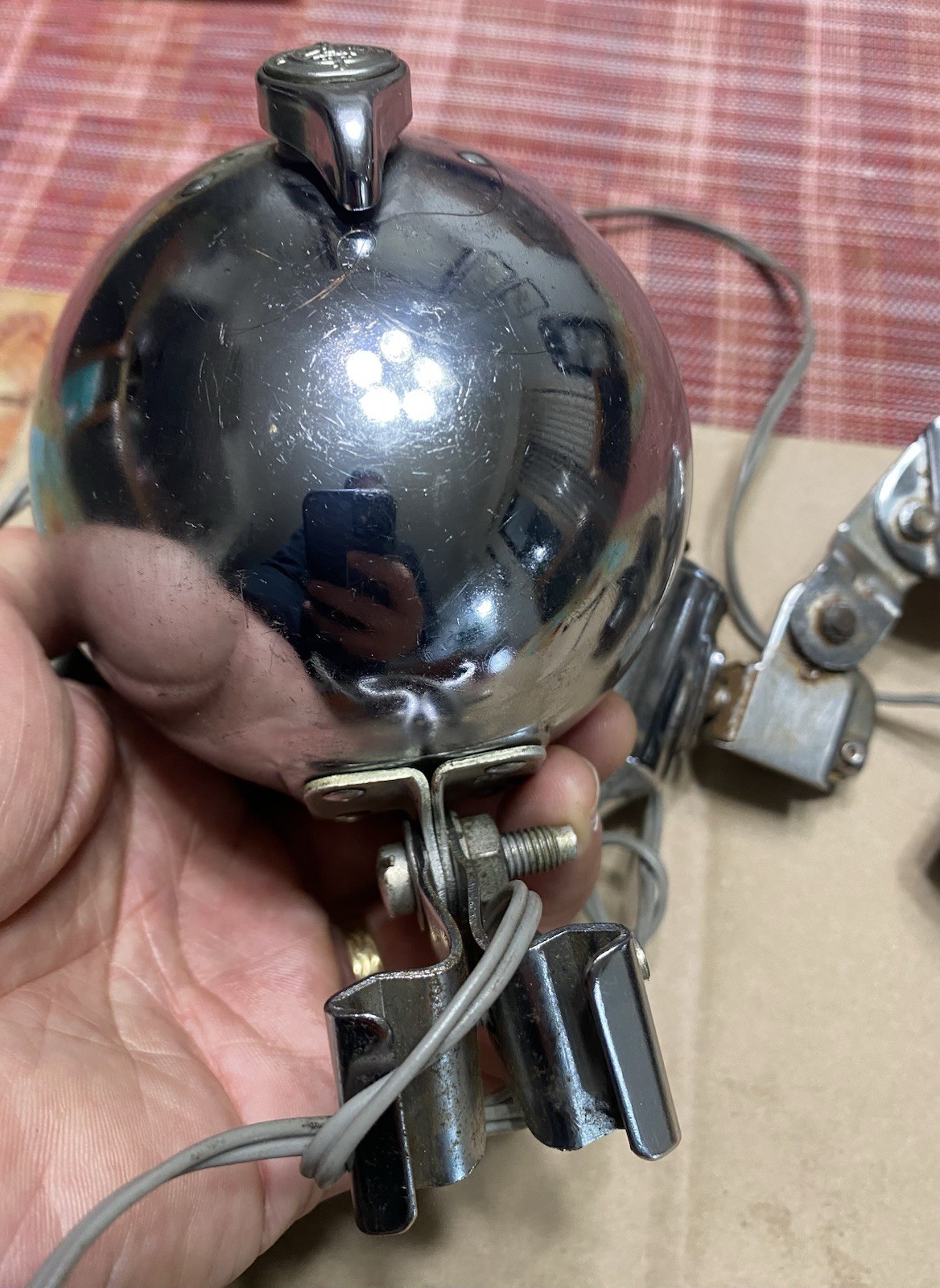 Rare 1940s King Lucas Bicycle Headlight Dynamo / Battery Tube Rear Set England