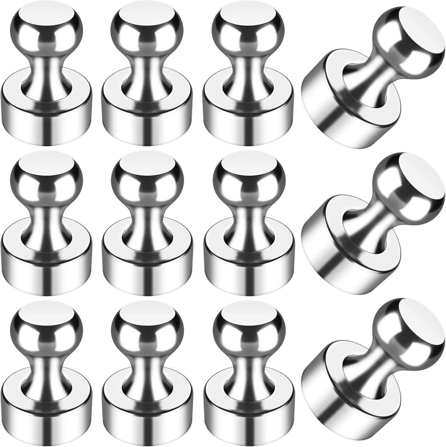 12Pcs Strong Fridge Magnets for Whiteboard Kitchen Office Locker Heavy Duty