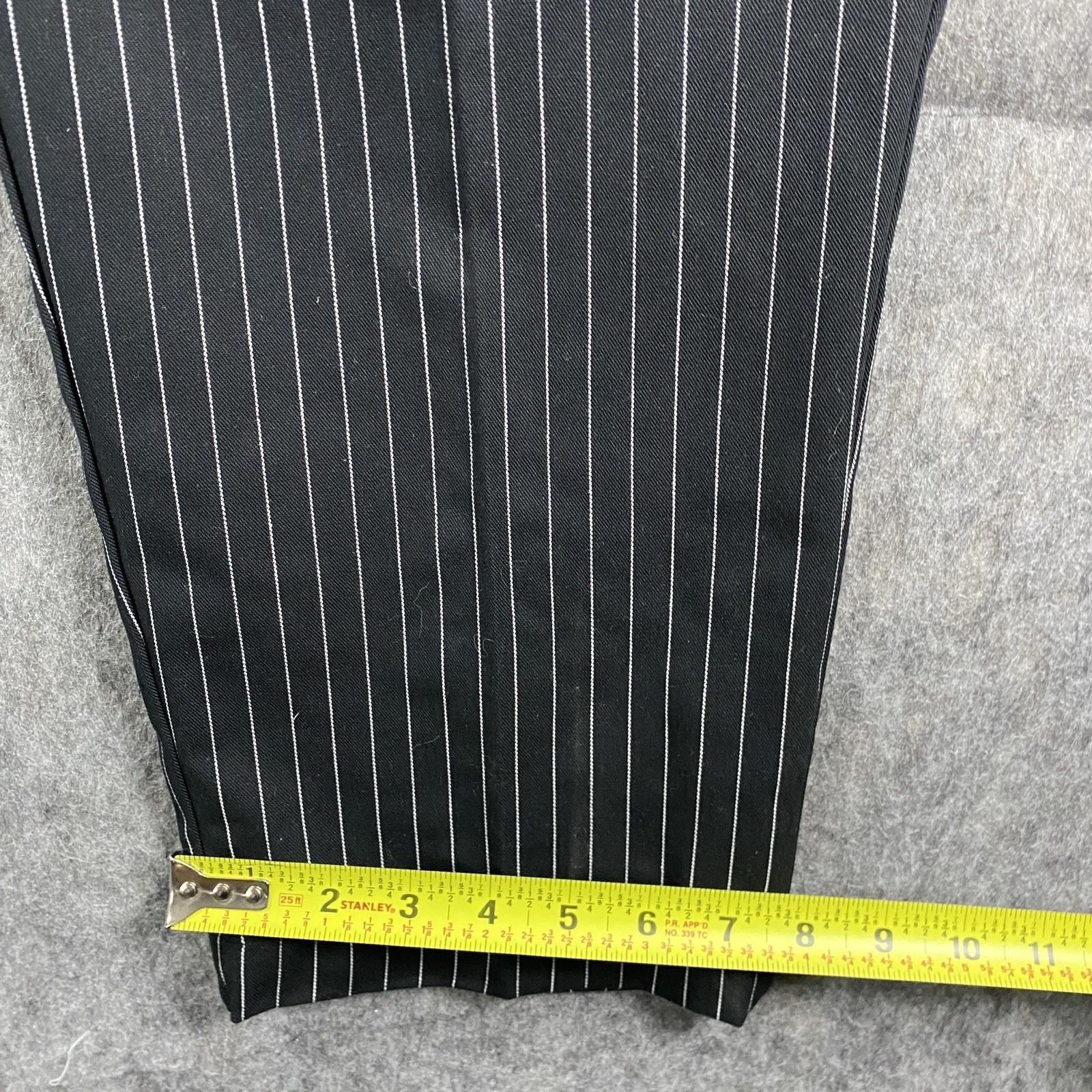 Chef Works Pinstripe Pants Men's Large Black Baggy Designer NWT