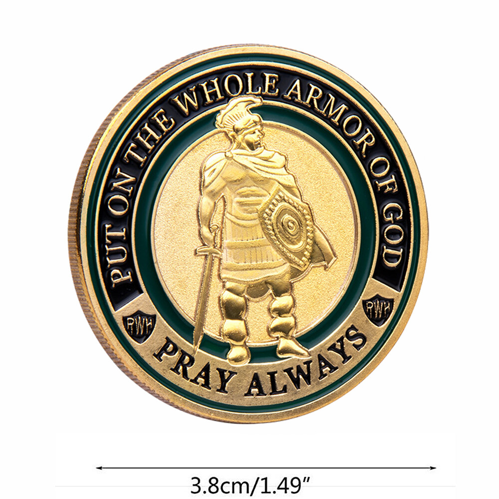 20 PCS Put On the Whole Armor Of God Commemorative Collection Challenge Coin