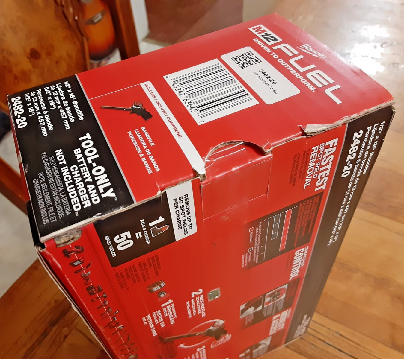 Milwaukee M12 FUEL 1/2" x 18" Cordless Bandfile (2482-20) TOOL ONLY - BRAND NEW