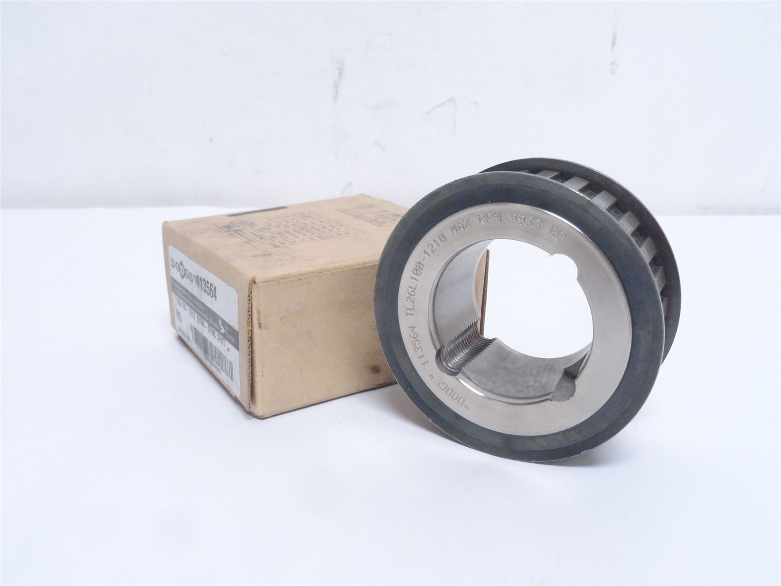 249245 New In Box; Dodge TL26L100-1210 Bushed Timing Belt Pulley; 26 Tooth