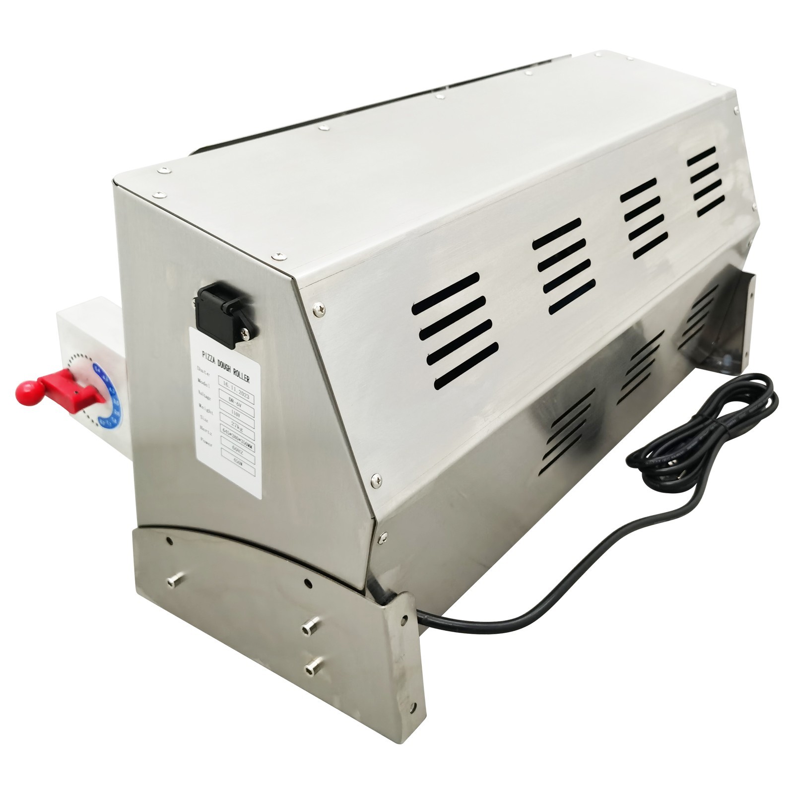 3.9"-15.7"Electric Pizza Dough Roller Sheeter Pastry Dough Press Rolling Machine