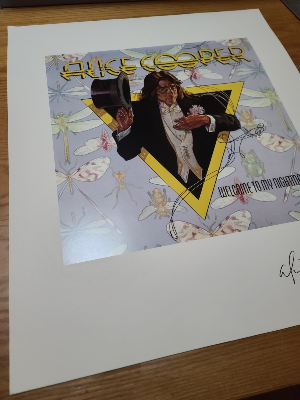 Alice Cooper Hand Signed Art Print Welcome to My Nightmare Lithograph xxx/690