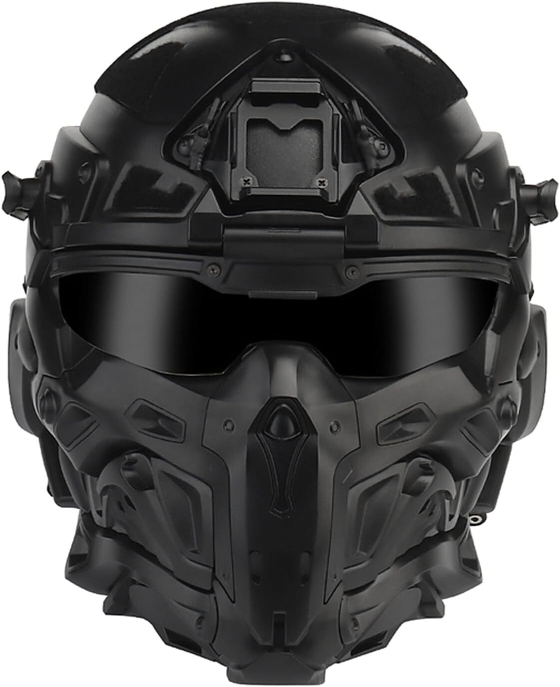 Tactical Airsoft Helmet w/Paintball Full Face Mask w/Headset Goggles Anti-Fog F