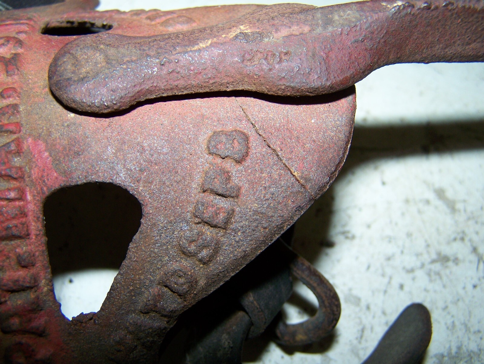 IZ MERRIAM Leg Type CORN CUTTER Cane Sorghum Primitive 1872 Whitewater WI WOW!