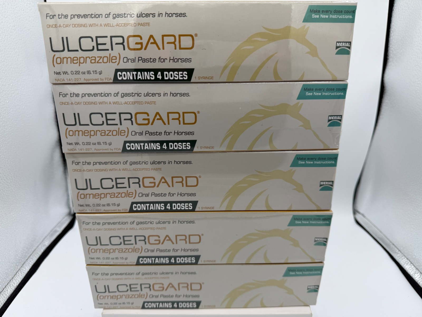 5 Pack UlcerGard Oral Paste for Horses 20 Doses Exp 2027 New Version See details