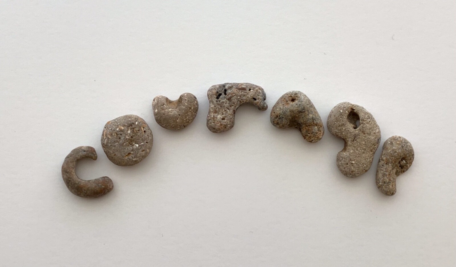 COURAGE Rocks Beach Stones Word Sign Natural Letter Shaped Pebble art craft USA